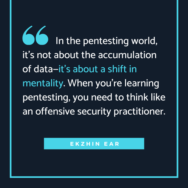pentesting course quote from Ekzhin Ear Divergence Academy